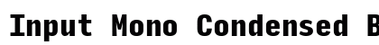 Input Mono Condensed Black preview