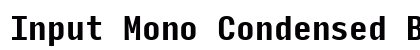 Input Mono Condensed Bold preview