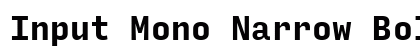 Input Mono Narrow Bold preview