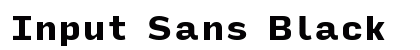 Input Sans Black preview