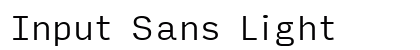 Input Sans Light Preview