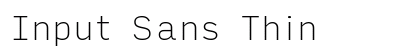 Input Sans Thin Preview