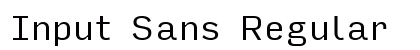 Input Sans Regular Preview