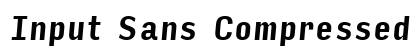 Input Sans Compressed Bold Italic Preview