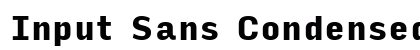 Input Sans Condensed Black preview