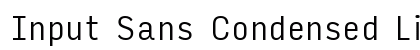 Input Sans Condensed Light Preview