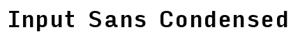 Input Sans Condensed Medium Preview