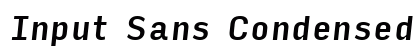 Input Sans Condensed Medium Italic Preview