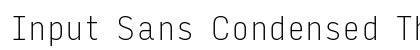Input Sans Condensed Thin Preview
