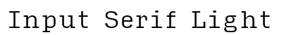 Input Serif Light Preview