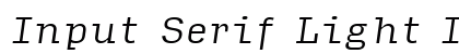 Input Serif Light Italic Preview