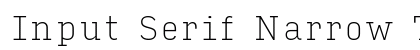 Input Serif Narrow Thin Preview