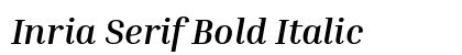Inria Serif Bold Italic Preview