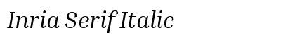 Inria Serif Italic Preview