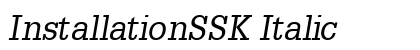 InstallationSSK Italic Preview
