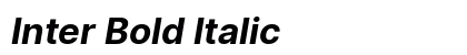 Inter Bold Italic Preview