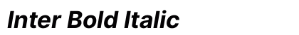Inter Bold Italic Preview