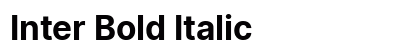 Inter Bold Italic Preview