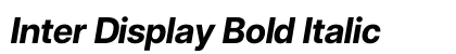 Inter Display Bold Italic Preview