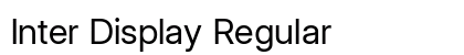Inter Display Regular Preview