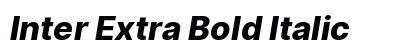 Inter Extra Bold Italic preview