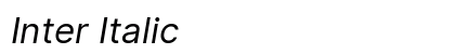 Inter Italic Preview