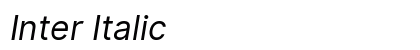 Inter Italic Preview