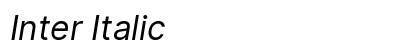 Inter Italic Preview