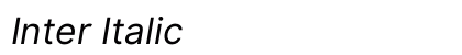 Inter Italic Preview