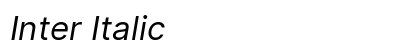 Inter Italic Preview