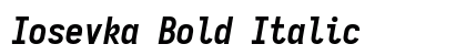 Iosevka Bold Italic Preview