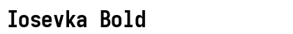Iosevka Bold Preview