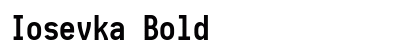 Iosevka Bold Preview