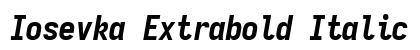 Iosevka Extrabold Italic Preview