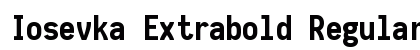 Iosevka Extrabold Regular preview