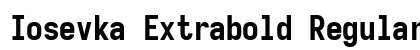 Iosevka Extrabold Regular preview