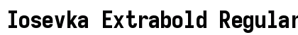 Iosevka Extrabold Regular preview