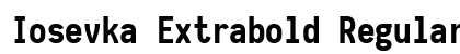 Iosevka Extrabold Regular preview