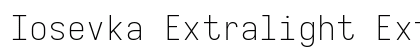 Iosevka Extralight Extended Regular preview
