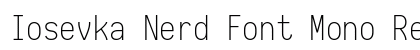 Iosevka Nerd Font Mono Regular Preview