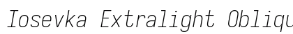 Iosevka Extralight Oblique Regular preview