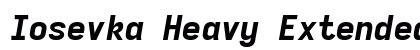 Iosevka Heavy Extended Italic Preview