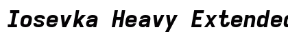 Iosevka Heavy Extended Oblique Regular preview