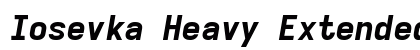 Iosevka Heavy Extended Oblique Regular preview