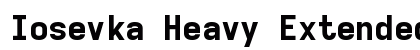 Iosevka Heavy Extended Regular preview