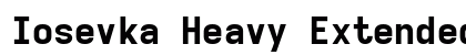 Iosevka Heavy Extended Regular preview