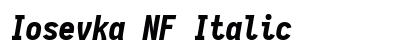 Iosevka NF Italic preview