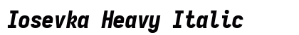 Iosevka Heavy Italic Preview