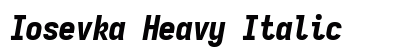 Iosevka Heavy Italic Preview