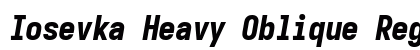 Iosevka Heavy Oblique Regular preview